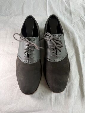 Cole Haan Two-Tone Gray and Dark Gray Men's Oxfords